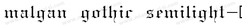 malgan gothic semilight字体转换